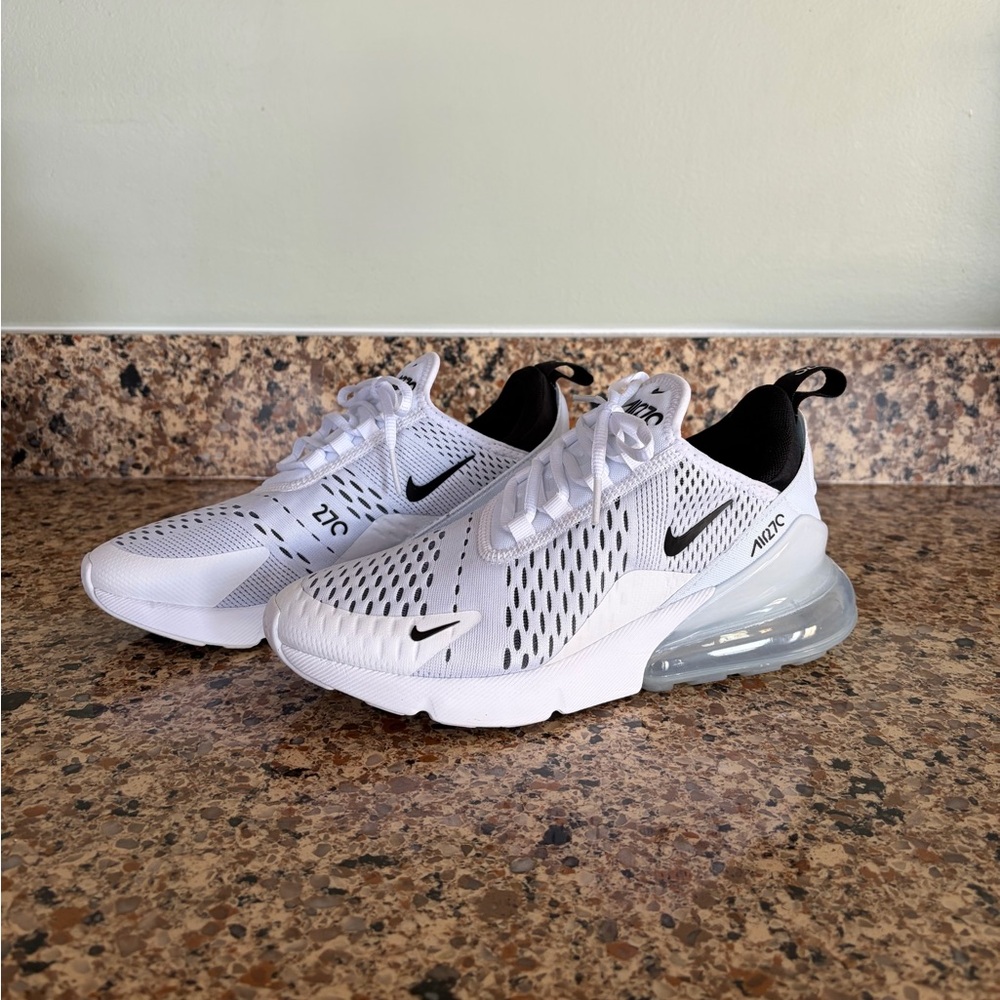 Nike Air Max 270 White and Black Sneakers